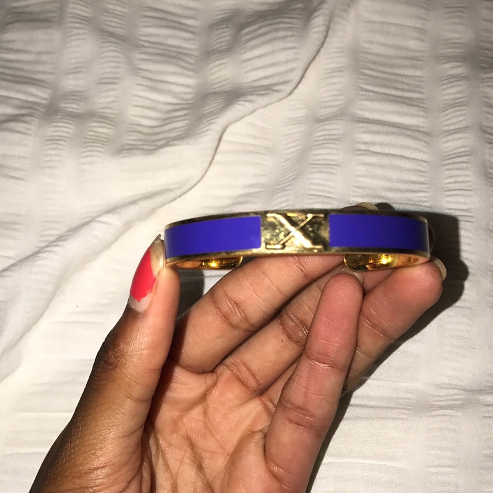 Purple and gold C. Wonder Initial bracelet